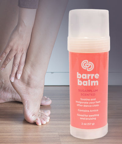 Barre Balm with Arnica for sore tired feet after dance class