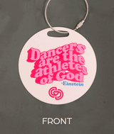 Einstein dance quote on aluminum luggage tag