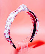 White Tutu Cute Headband with pink pointe shoes and stars on a pink background