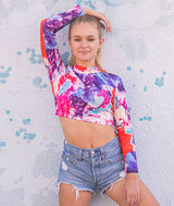 Rainbow Splash Crop Top for Dancers