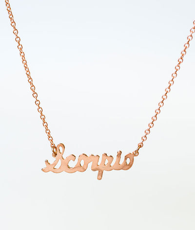 Scorpio Rose Gold Zodiac Necklace