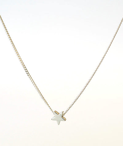 Silver Star Necklace (Rhodium Plated)