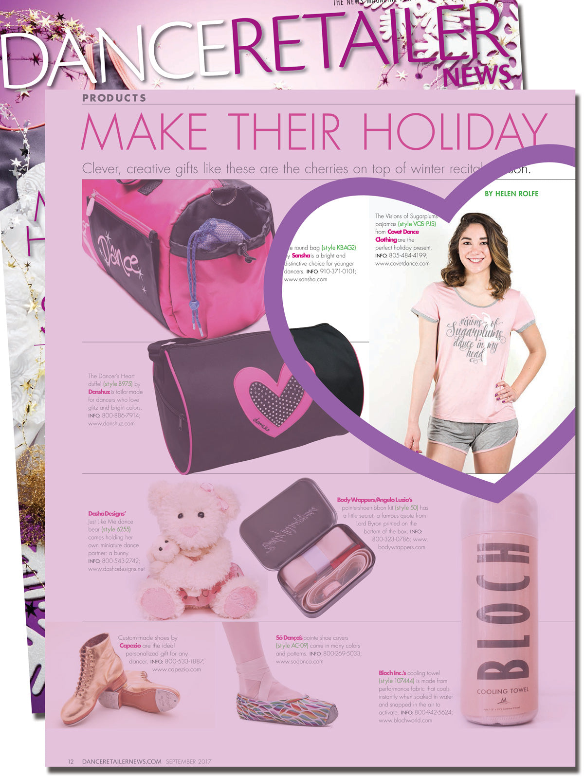 Visions Of Sugarplums Pajama Set Featured in Dance Retailer News