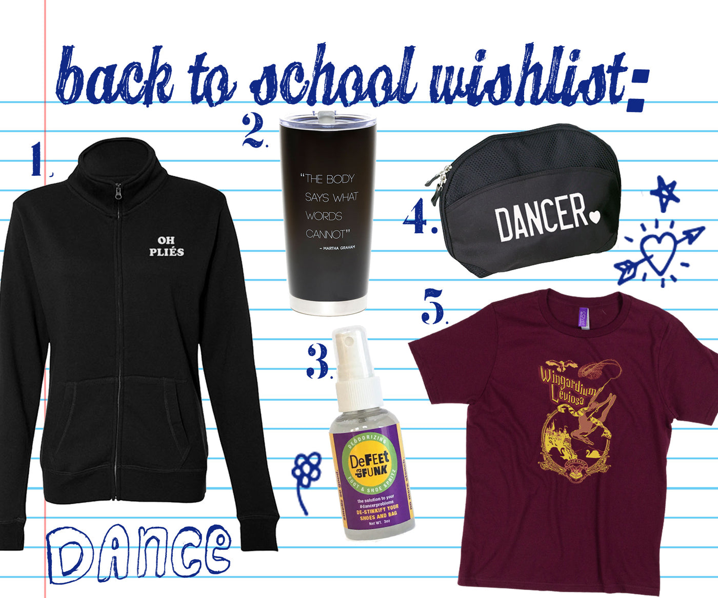 OUR FAVE FIVE! Back To School (and dance) Wishlist: