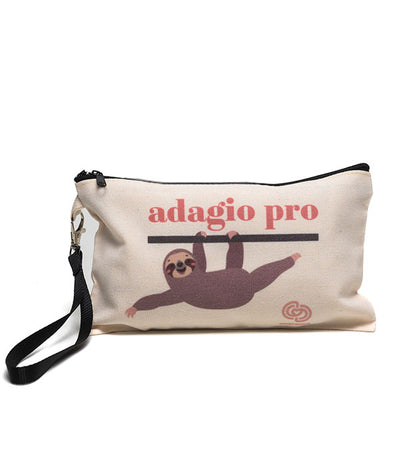Cute cosmetic bag that dancers will love that also is great for holding pointe shoe accessories for ballerinas