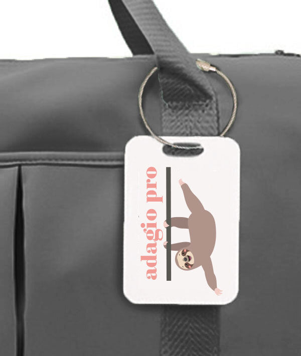 Adagio Pro sloth dance bag tag