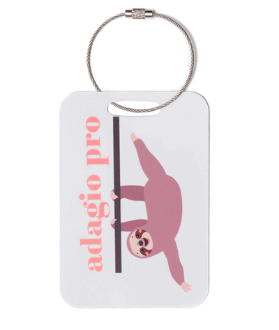 Claim your ballet bag with this adorable sloth luggage tag