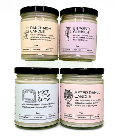 Set of 4 Covet Candles to help you relax after dance