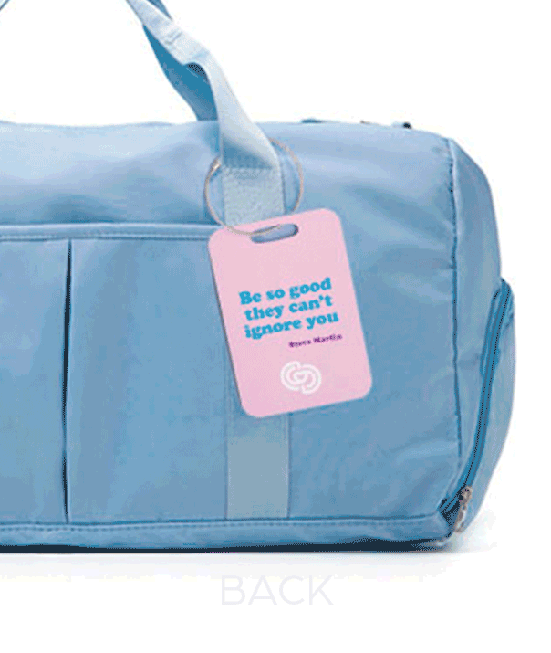 Dance Quote on Periwinkle Blue Dance Bag