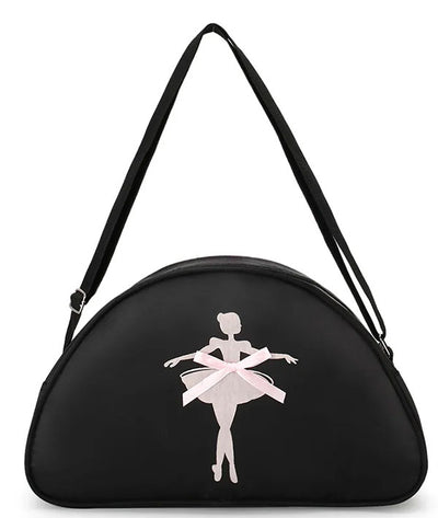 Black Dance Bag with Ballet Pink Bow