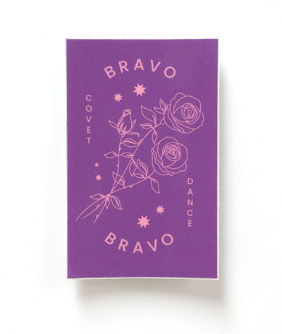 Bravo sticker for dancers to show appreciation love support respect admiration excellence congratulations amazing talented extraordinary roses stars flowers royal purple