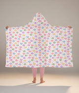 Candy Coded Hooded Blanket covered with Conversation Hearts ust for dancers