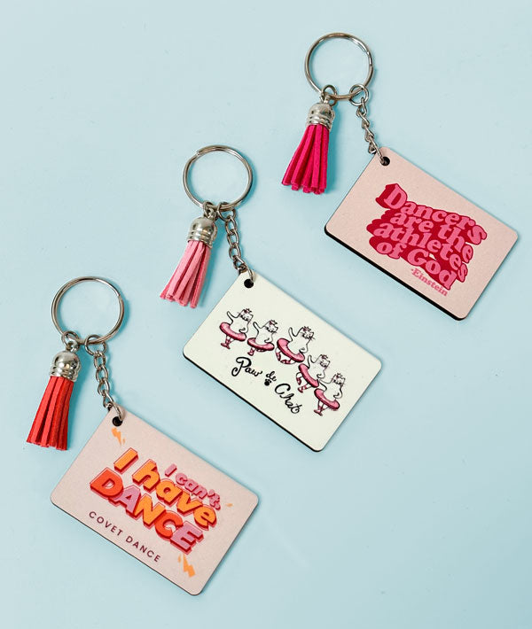 Dance-Themed Tassel Keychains 