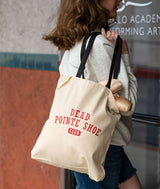 Dancer carrying her pointe shoes in Dead Pointe Shoe Club Tote Bag