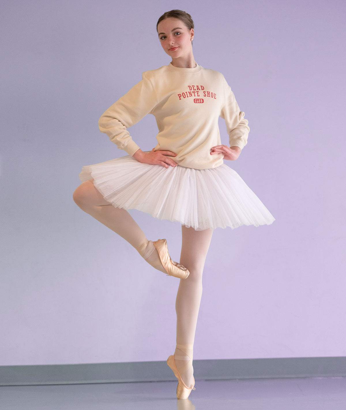 Yes, these pointe shoes are dead but at least they match my sweatshirt