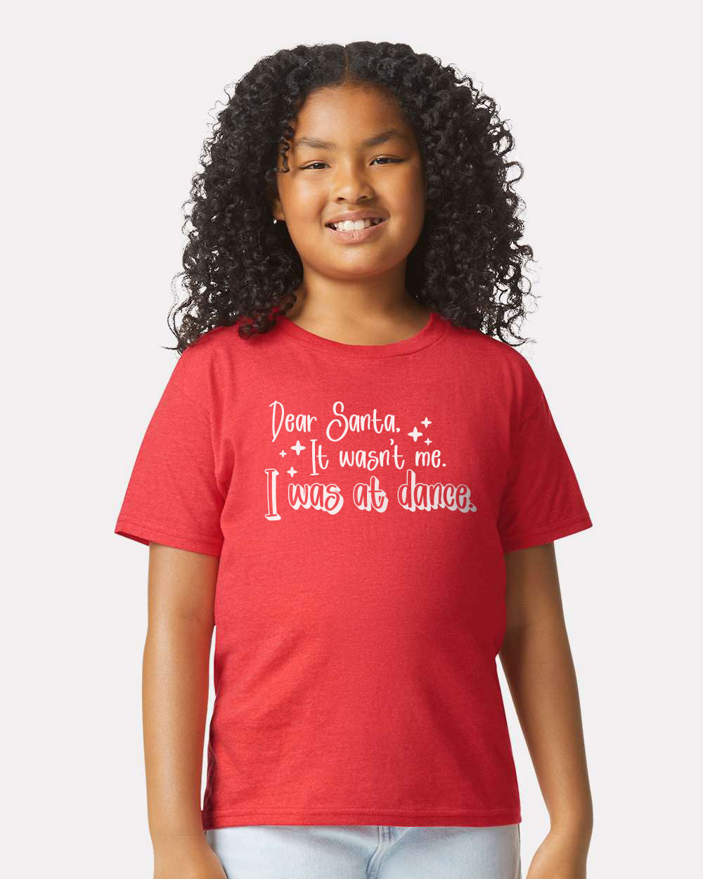 Soft Heather Red Holiday Dance Quote T-shirt 