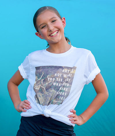 Degas Four Dancers Tee with quote in kids sizes