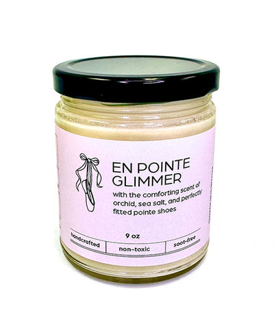 En Pointe Glimmer Candle for ballerinas