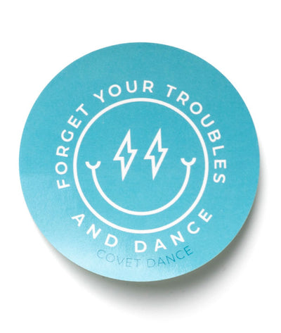 forget your troubles and dance smile sticker happy face lightning eyes happy emotive joyful peaceful relaxed ballet ballerina dancer passion emotion smiley face
