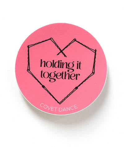 Holding it together bobby pin heart sticker for dancers ballerinas love compassion beauty dedication hard work performance