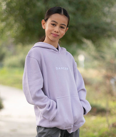 Lilac Youth Embroidered Dancer Hoodie