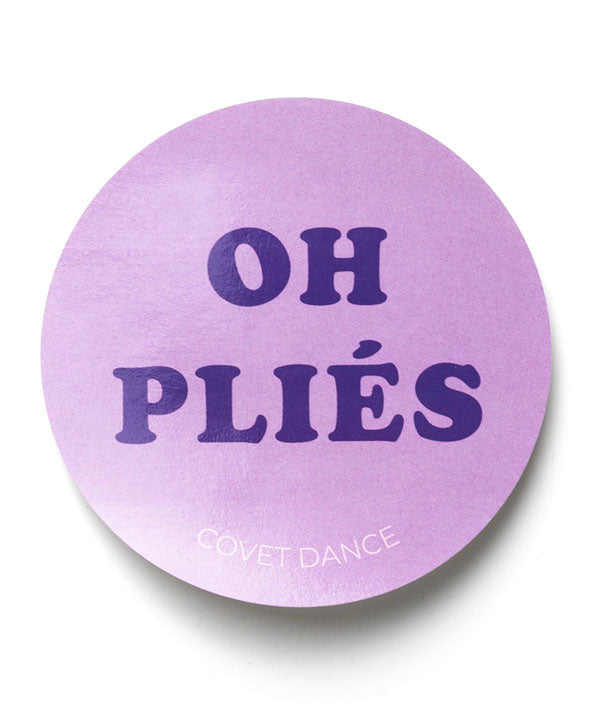Oh Pliés dancer ballerina sticker pun oh please oh plies purple humor joke funny