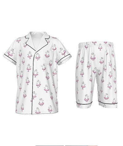 Paw De Chat Girls Silk Pajamas