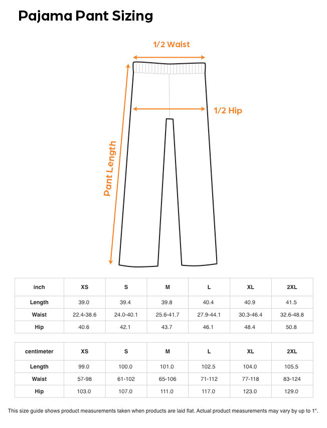 Pajama Pant Sizing