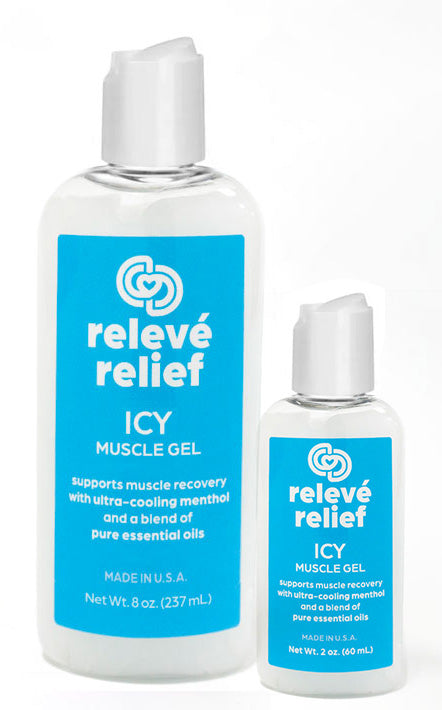 Releve Relief muscle gel for dancers is now available in  two sizes
