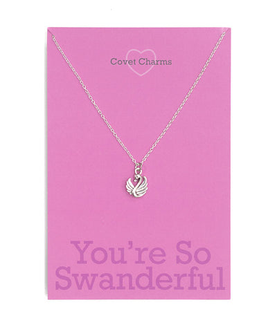 Lovely Swan Necklace for dancers and ballerinas in silver