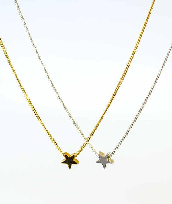 Gold and Silver Star Necklaces