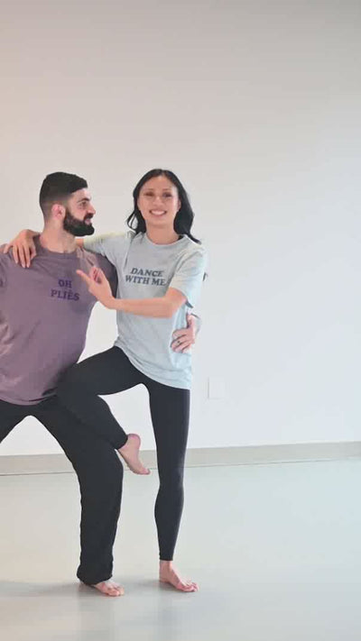 male and female dancers in vintage t-shirts