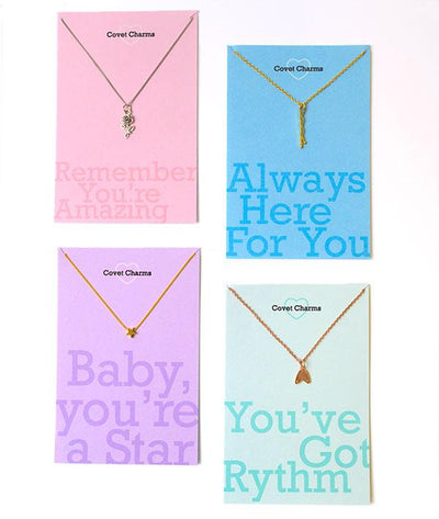 Covet Charms Necklace Message Card Gifts