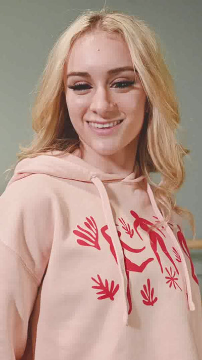 Crop hoodie with dancer imprint