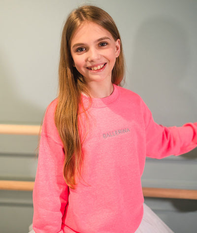 Embroidered Ballerina Sweatshirt for Girls