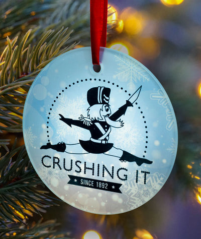 Crushing it - Nutcracker Glass Ornament