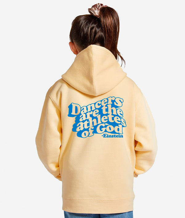 Dance quote on yellow hoodie