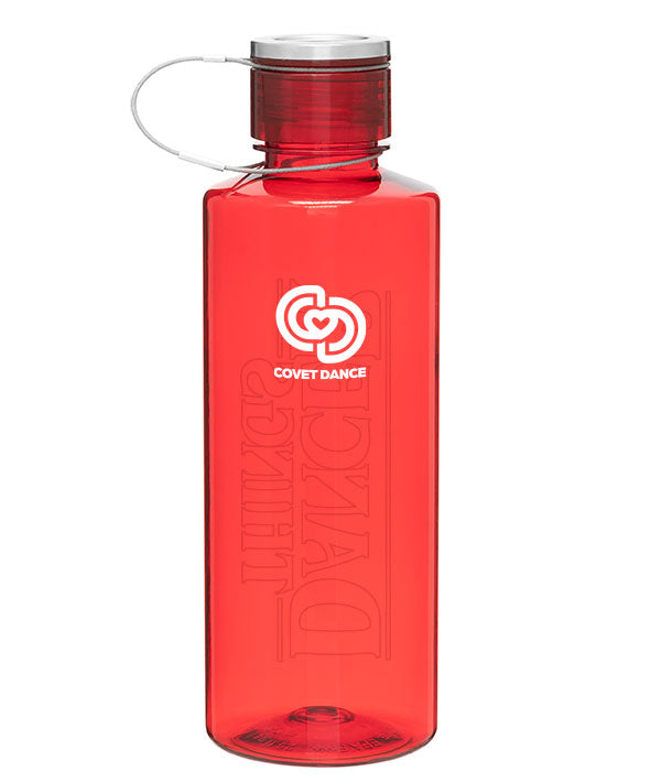 Back of Dancer Things Red Water Bottle