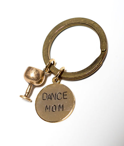 Gold-plated Dance Mom Keychain