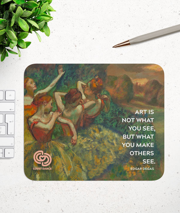 Dance quote with ballerinas on a mouse pad