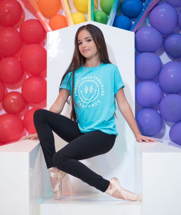 Alexa at the Fun Box in Forget Your Troubles Tee