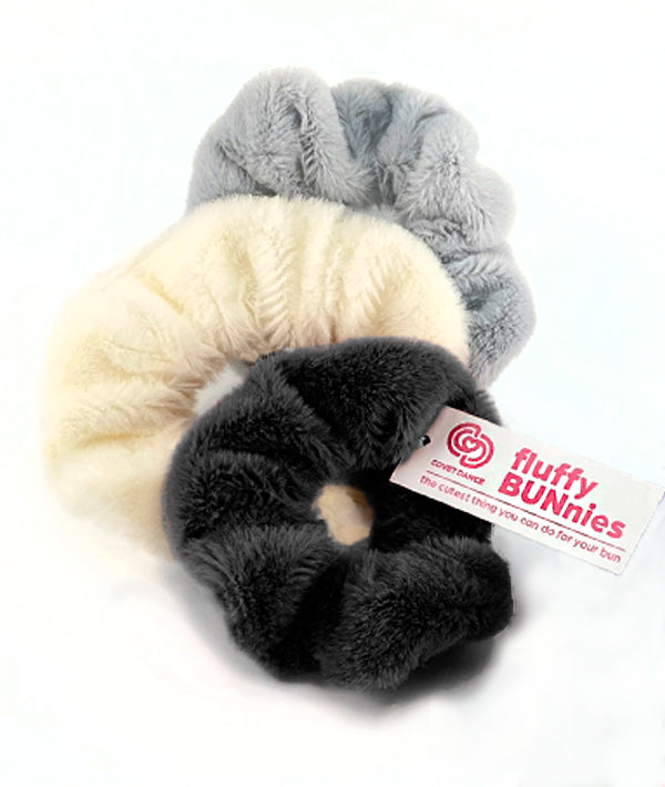 Fluffy Scrunchies in Neutral Colors