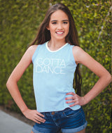 Gotta Dance Light Blue Girls Tank