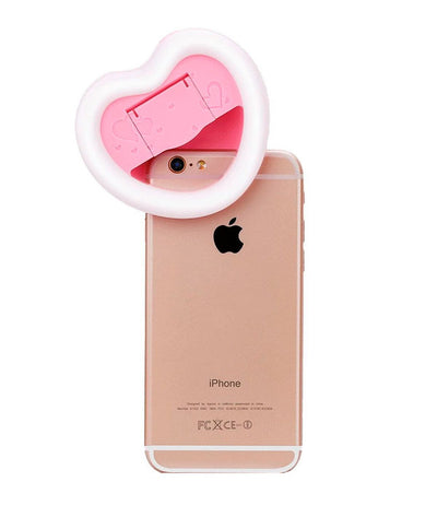 Heart-shaped ring light for your phone