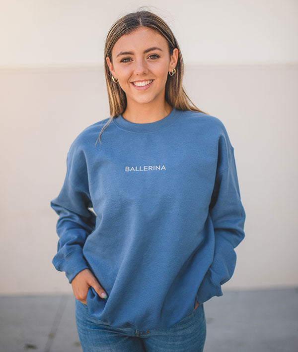 Indigo Blue BALLERINA crewneck sweatshirt