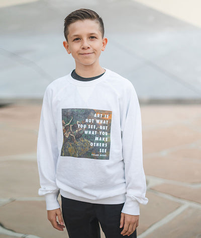 Degas Quote on a comfy sweatshirt