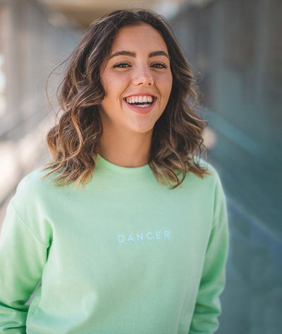 crewneck sweatshirt with DANCER embroidery