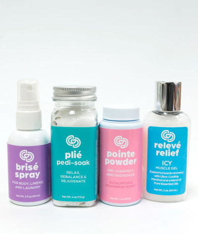 Dancer Recovery Set products to relax and destress after dance class