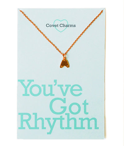 You've Got Rhythm Necklace with adorable rose gold tap charm