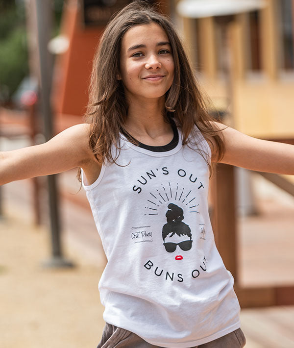 Sun's Out Hair's Down Dancer Tank in Girls Sizes